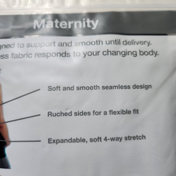 Time And Tru Maternity Black Tank Top Size M Seamless Support Soft & Comfortable - Picture 5 of 7